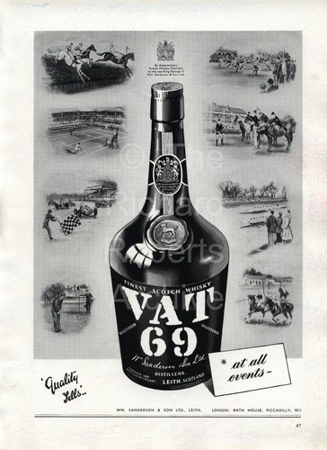 Original 1953 advert for vat - original,