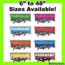 Custom Your Name Racing Decals