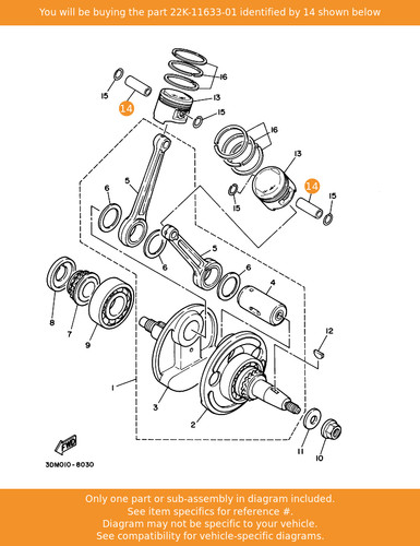 Yamaha pin piston - yamaha,