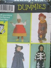 Simplicity Sewing Pattern for Dummies Costumes for Toddlers  #4908 Uncut