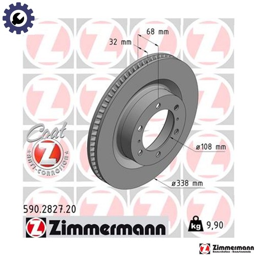 Brake disc 590 2827 for - 2x,