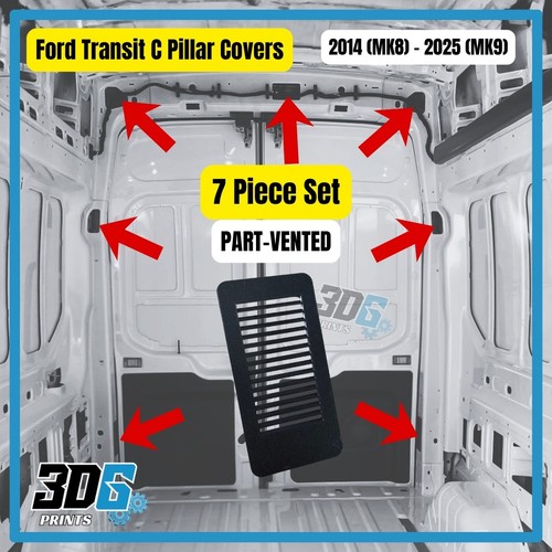 Part vented black ford transit - black,