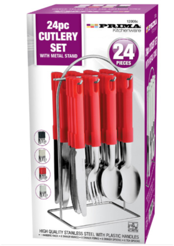 Prima piece red stainless - prima, 24-piece