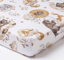 Brown Teddy Bears Fitted Cot