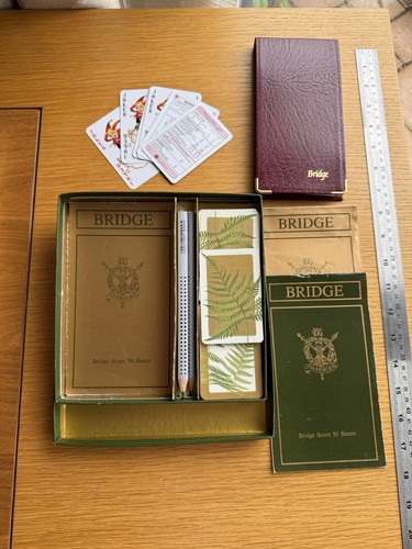 Vintage boxed bridge set score - vintage,