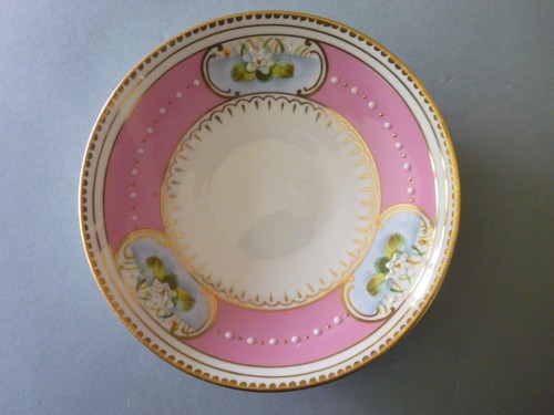 Antique minton saucer - minton, pink