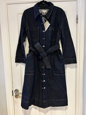 Jigsaw Denim Belted Midi Dress BNWT UK 14