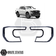 For Ford Ranger T9 2023+ Headlight Cover Guard Surround Gloss Black 