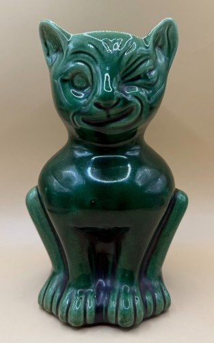 Antique winking cat vase - antique, cat'