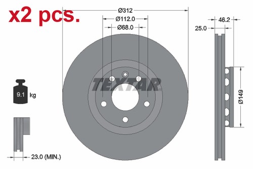 Pcs front brake disc - pcs, rotors