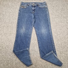 Vintage Paul & Shark Jeans Mens W34 L33 Blue Denim Pants Casual Italy Button Fly