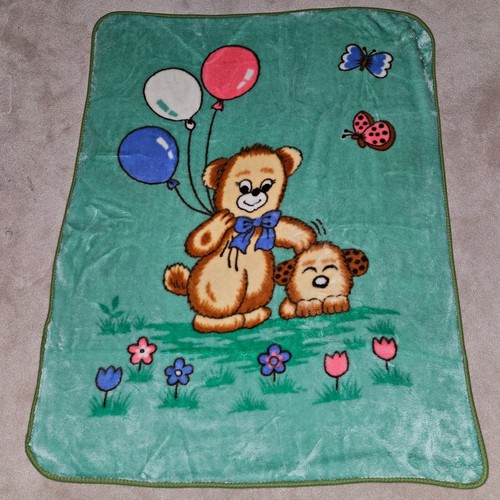 Green teddy bear blanket - bear,