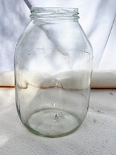 VINTAGE LARGE CLEAR GLASS JAR