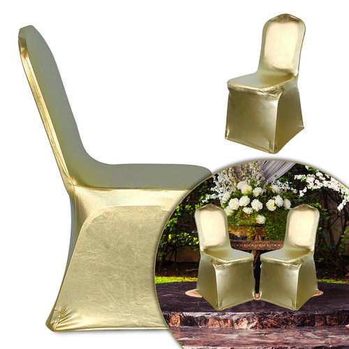 Gold chair covers - gold, stretch