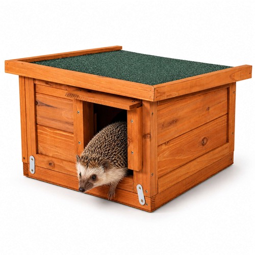 New wooden hedgehog house - new!,