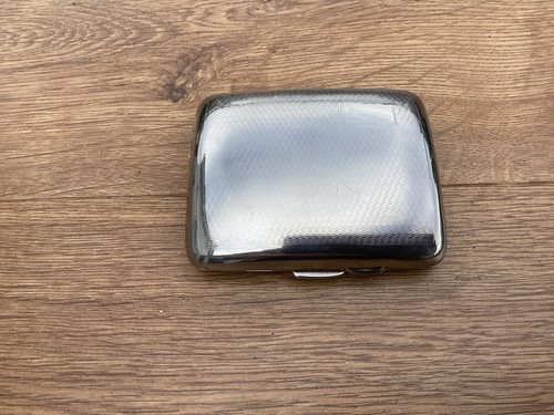 Silver plated cigarette case - silver,