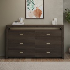 Wide Dark Mango Wood Chest of