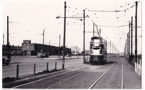 1954 liverpool tram - liverpool,