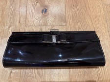 Dune Black Patent clutch Bag