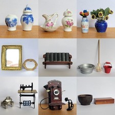 Miniature Doll House Accessories 1:12th Scale - Decorative and Utility items