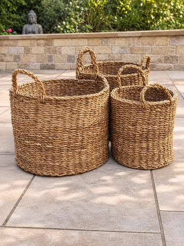 Woven round seagrass flexible - woven,