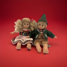 Walter Schneider Vinyl Dolls Swiss & Bavarian Traditional  Clothes Germany 12”