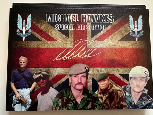 Sas signed mick hawkes a5 - sas,