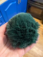 dark green faux fur pom pom - new