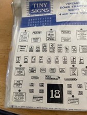 TINY SIGNS - OO GAUGE - NO 18 - VINTAGE ROAD TRAFFIC SIGNS