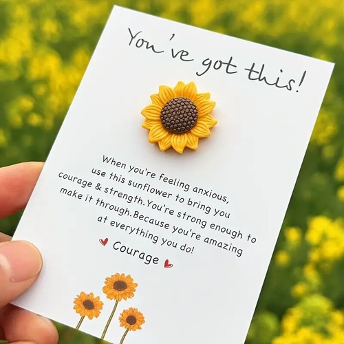 Pocket hug sunflower anxiety - sunflower,