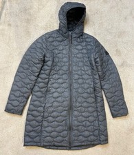 TOG 24 Grey Coat Womens Hooded Waterproof Padded mid length puffer UK Size 16