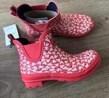 Joules Women  Wellibob  Ankle Wellies  Boots - Red strawberry - Adult 7