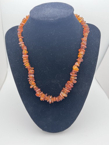 Honey amber necklace - honey, graduated