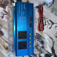 Yinleader Power Inverter 1200W / 2400W Pure Sine Wave DC 12V to 240V AC with LCD