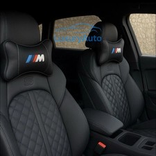 BMW M-Sport Neck Pillow | Headrest Cushion Support | Black | M-Sport Logo
