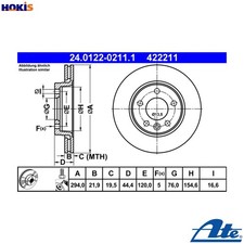 2x BRAKE DISC 24.0122-0211.1