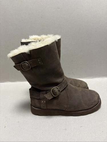 Ugg noira brown leather nubuck - ugg,