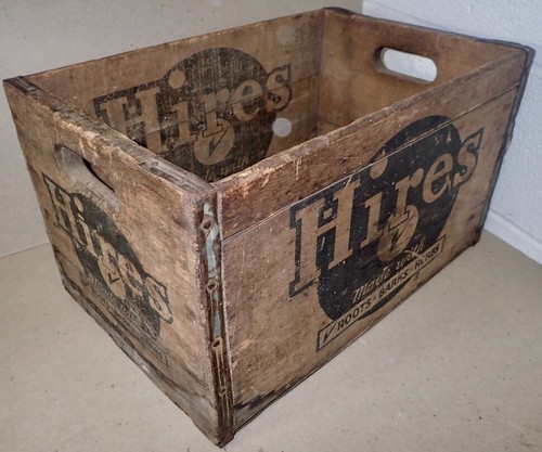 Early hires soda wood crate - soda,