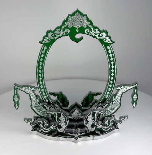 Green silver thai buddha - green,
