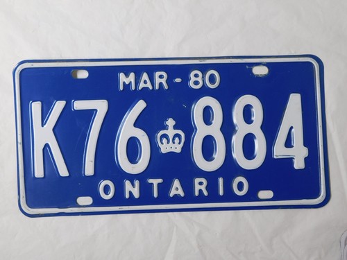 Ontario license plate - ontario, 1980