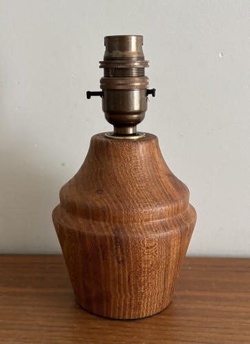 Vintage oak table lamp - vintage,