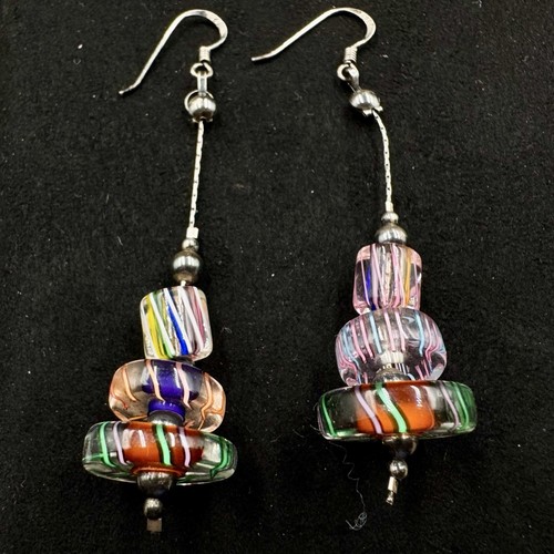 Banded resin earrings - earrings, british