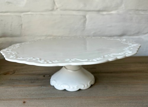 White ceramic cake stand - ceramic,