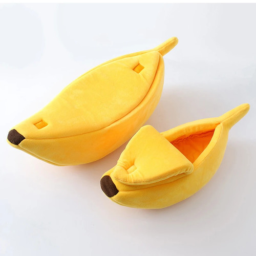 Cute banana shape cat bed - cat,