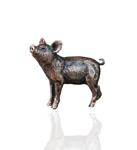 Bronze pig piglet butler - piglet,