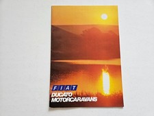 FIAT DUCATO MOTORHOME CAMPER VAN SALES BROCHURE 1987