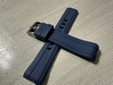 20mm Omega Seamaster 300 blue Rubber watch strap band with Buckle