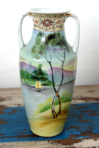 Antique hand painted japanese - hand-painted,