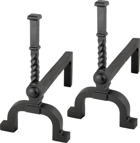 Cast iron andiron fire - fire, dogs