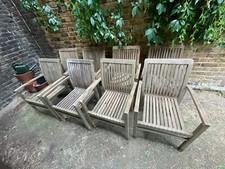 4 Quality garden wooden chairs used (luxury Costwolds brand)